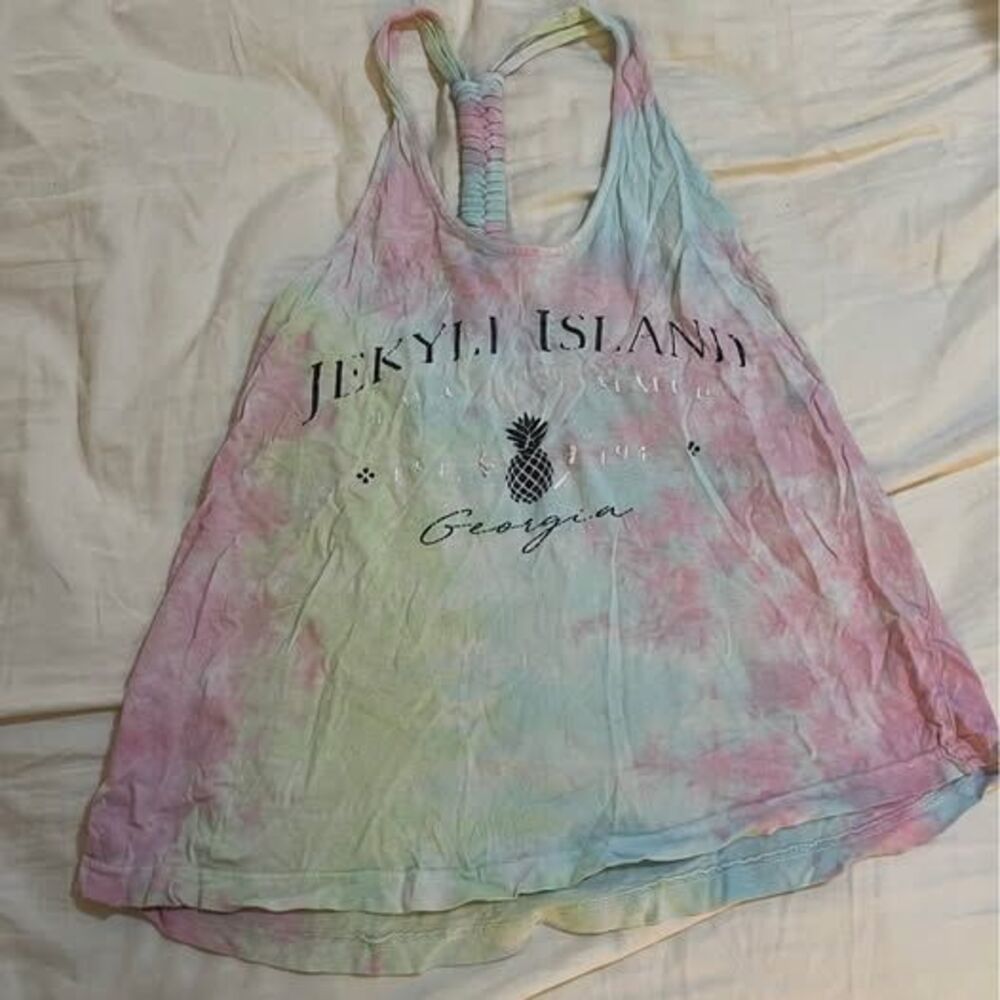 EXIST tie-dye Jekyll Island tank top M